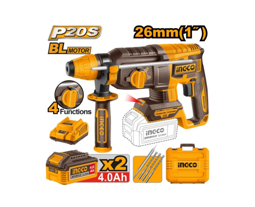 INGCO 20V 26mm Rotary Hammer SDS