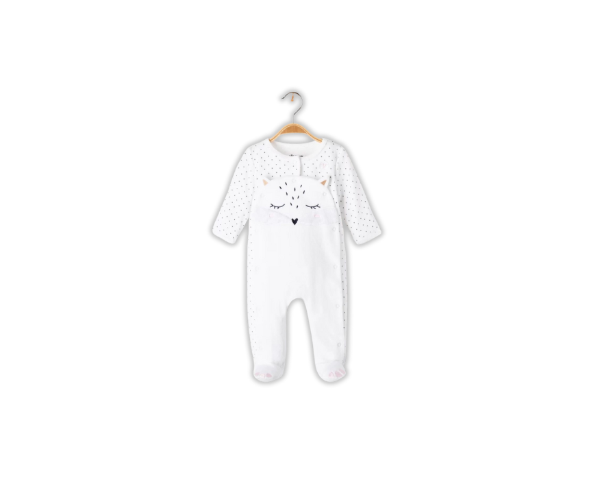 Newborn Velvet Polka Dot Pajamas