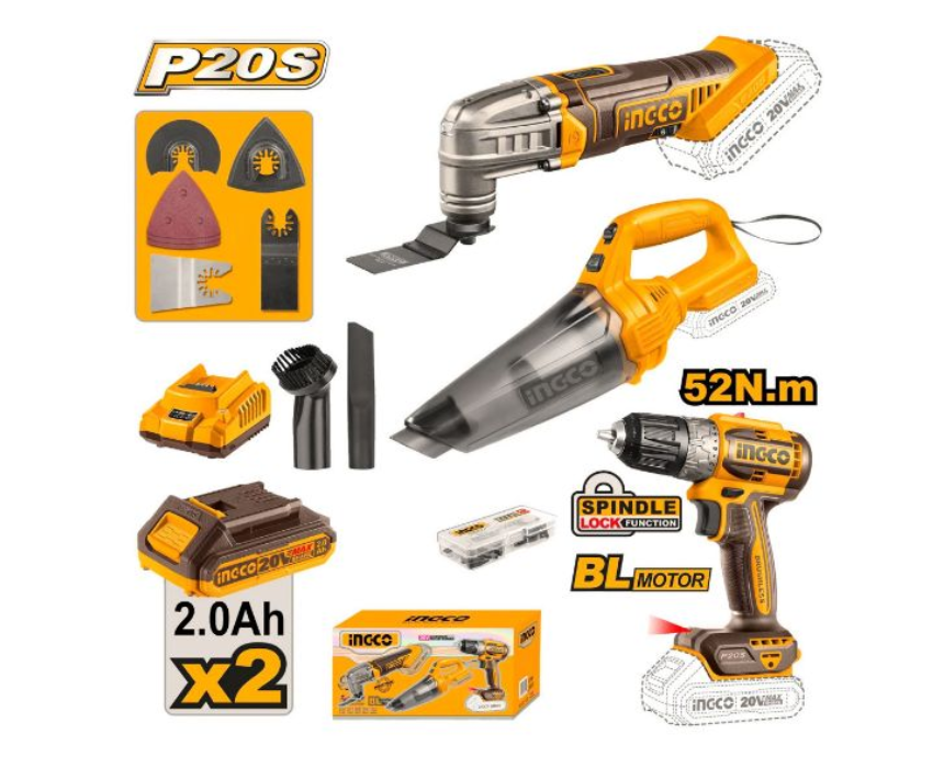 Ingco 20V Cordless Combo Set