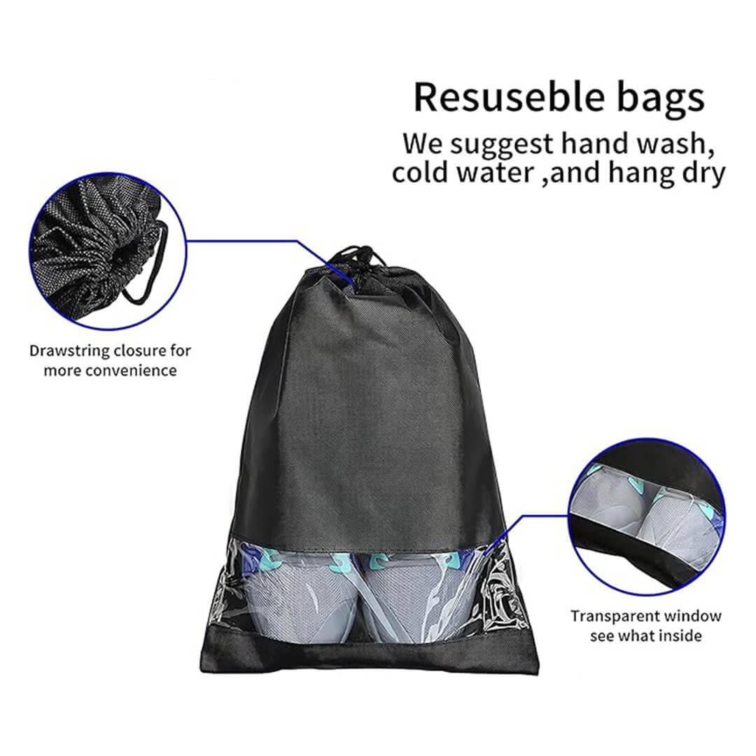 Multi shoe bags for travel and home use