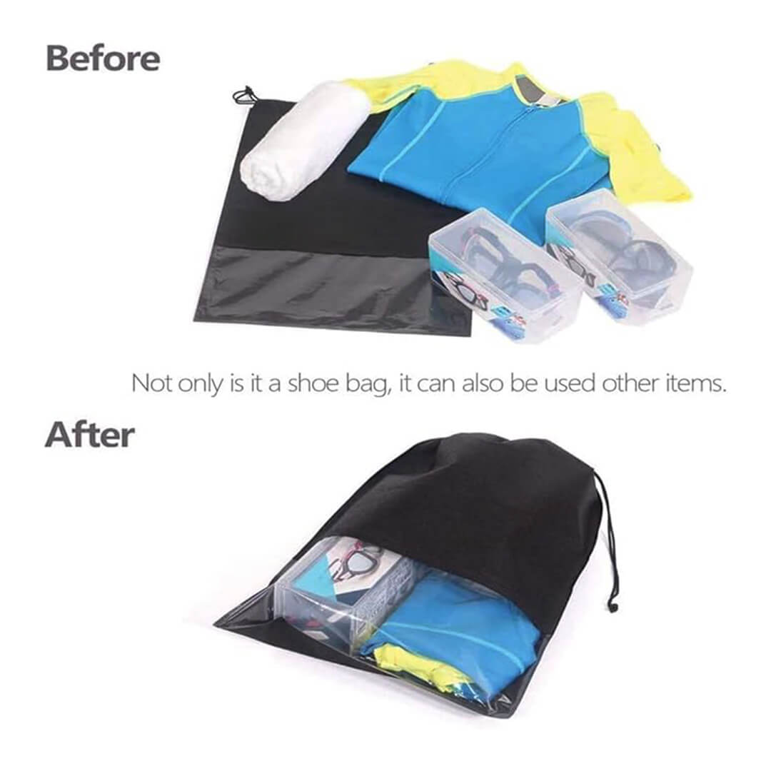 Travel shoe organizer bags set for luggage and storage