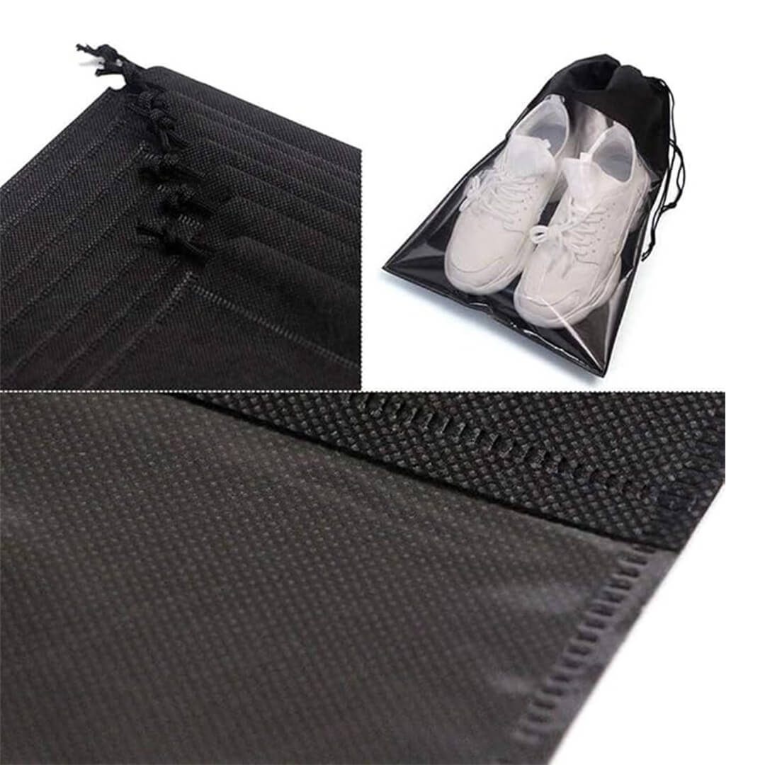 Travel shoe bags set for packing and organizing luggage