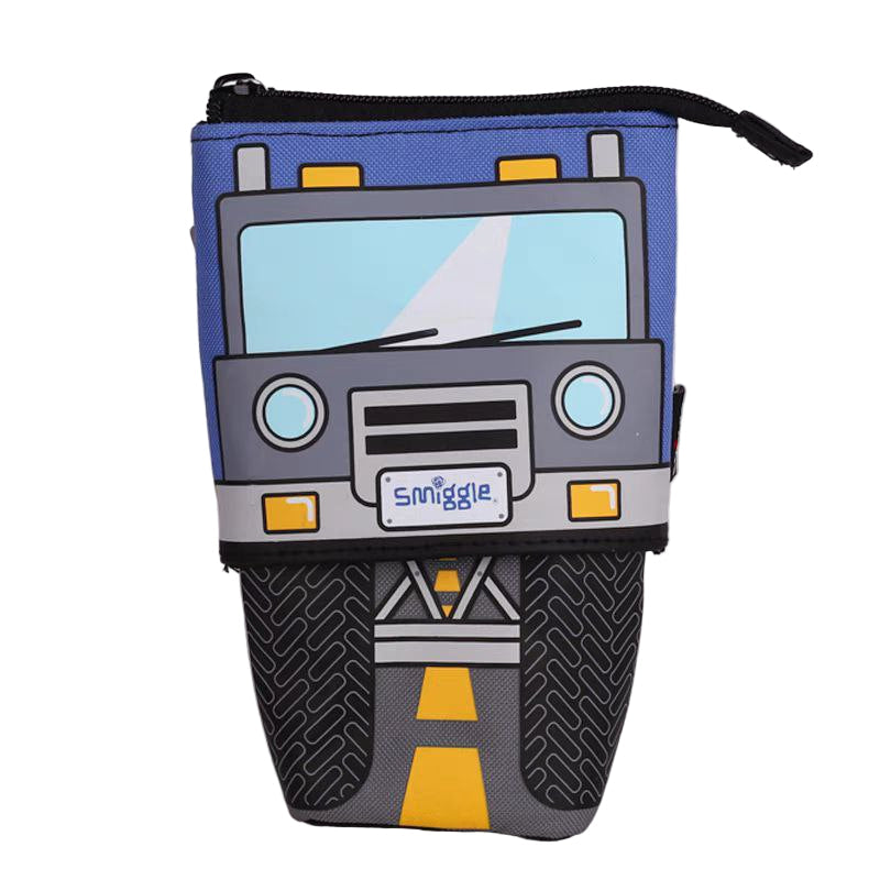 Smiggle Pencil Case - Slide | Grey Truck | Vehicles