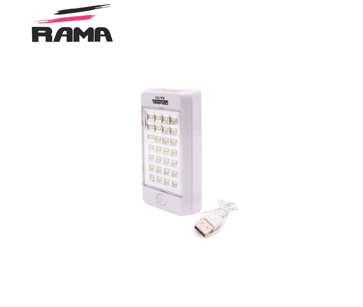 Emergency Light - White - USB Rechargeable - 6W - Rama