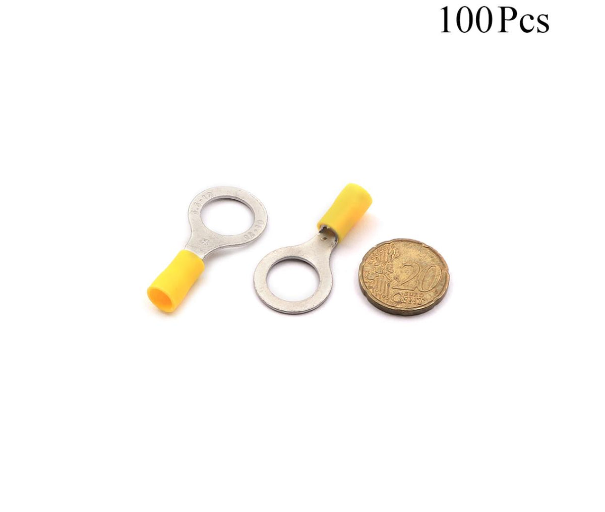 Cable Lugs Insulated - RV5.5-12 - Ring - 4~6mm - Yellow - 50 Pcs