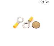 Cable Lugs Insulated - RV5.5-12 - Ring - 4~6mm - Yellow - 50 Pcs