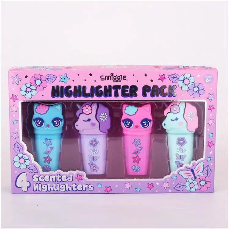 Smiggle Highligter | Unicorn | Cat | Pack Of 4