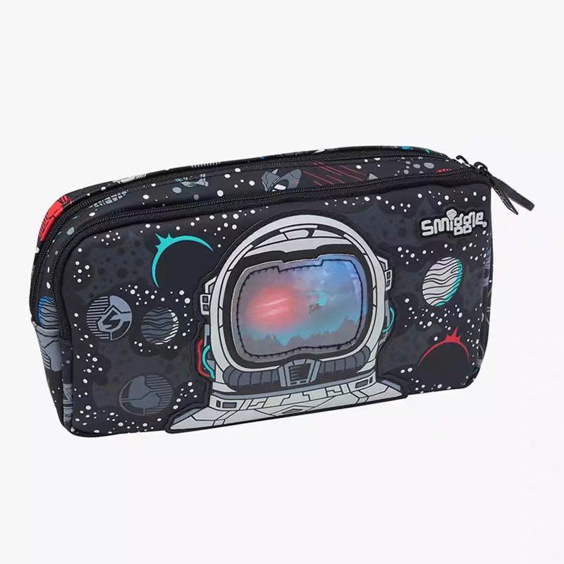 Smiggle Pencil Case Black Space Astronaut
