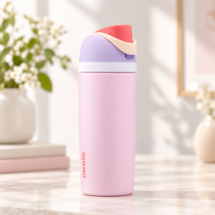 Owala Stainless Steel FreeSip Leak-Proof Pastel Pink 480ml
