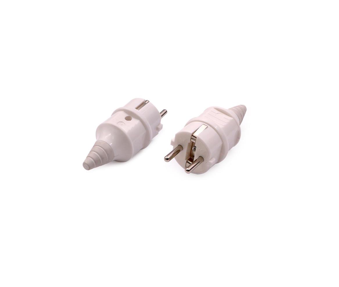 Electric Plug - EU - Male - 4.8mm - 16A - White