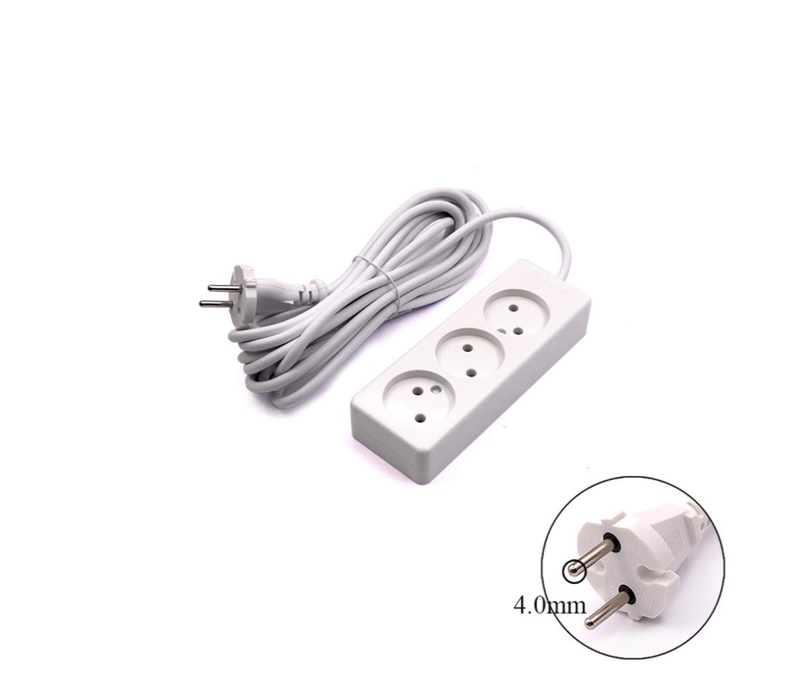 Power Strip - 3 Outlet EU - 2x1.0mm - 5M