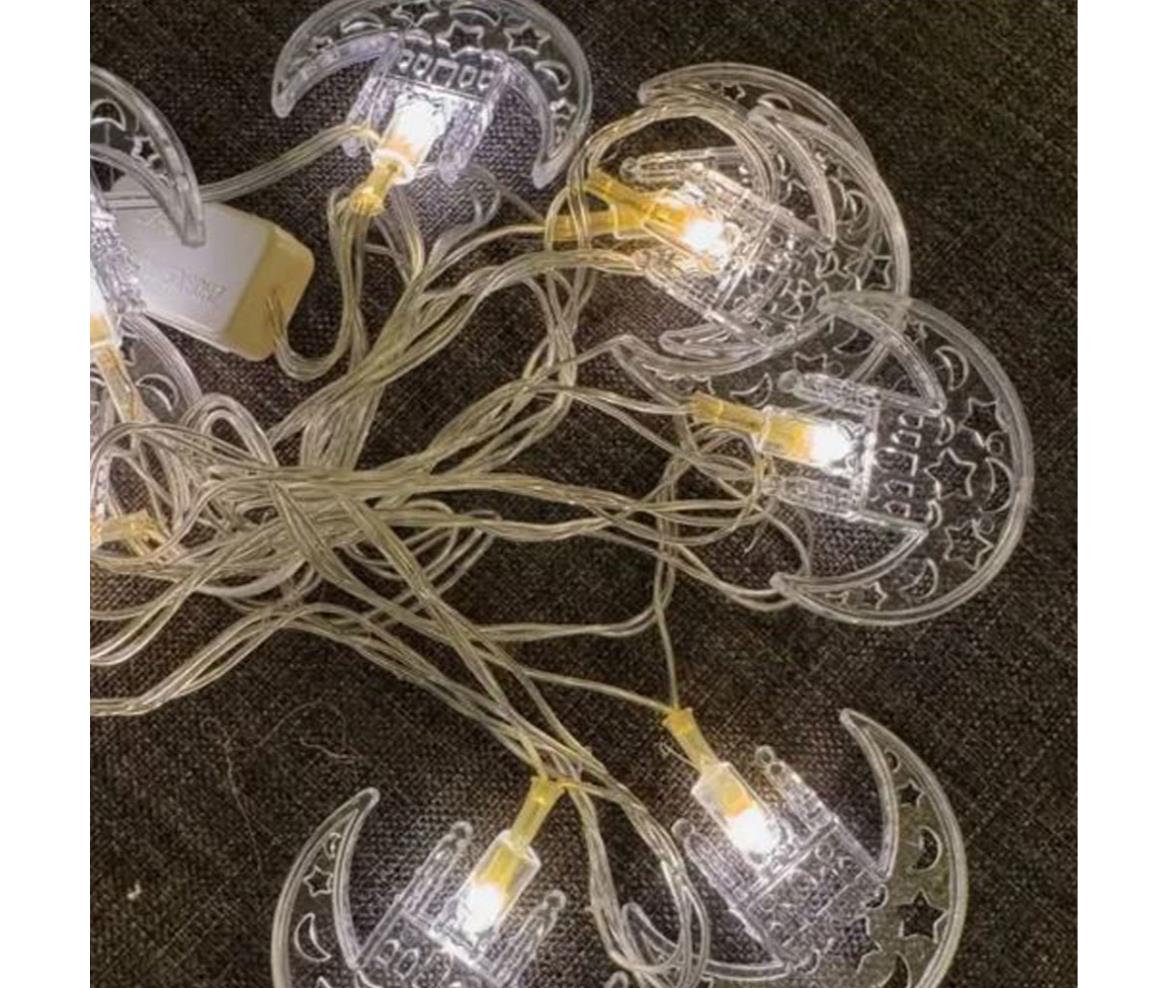 LED Fairy Light - 220V AC - MOON + MOSQUE - Warm White - 3.5M