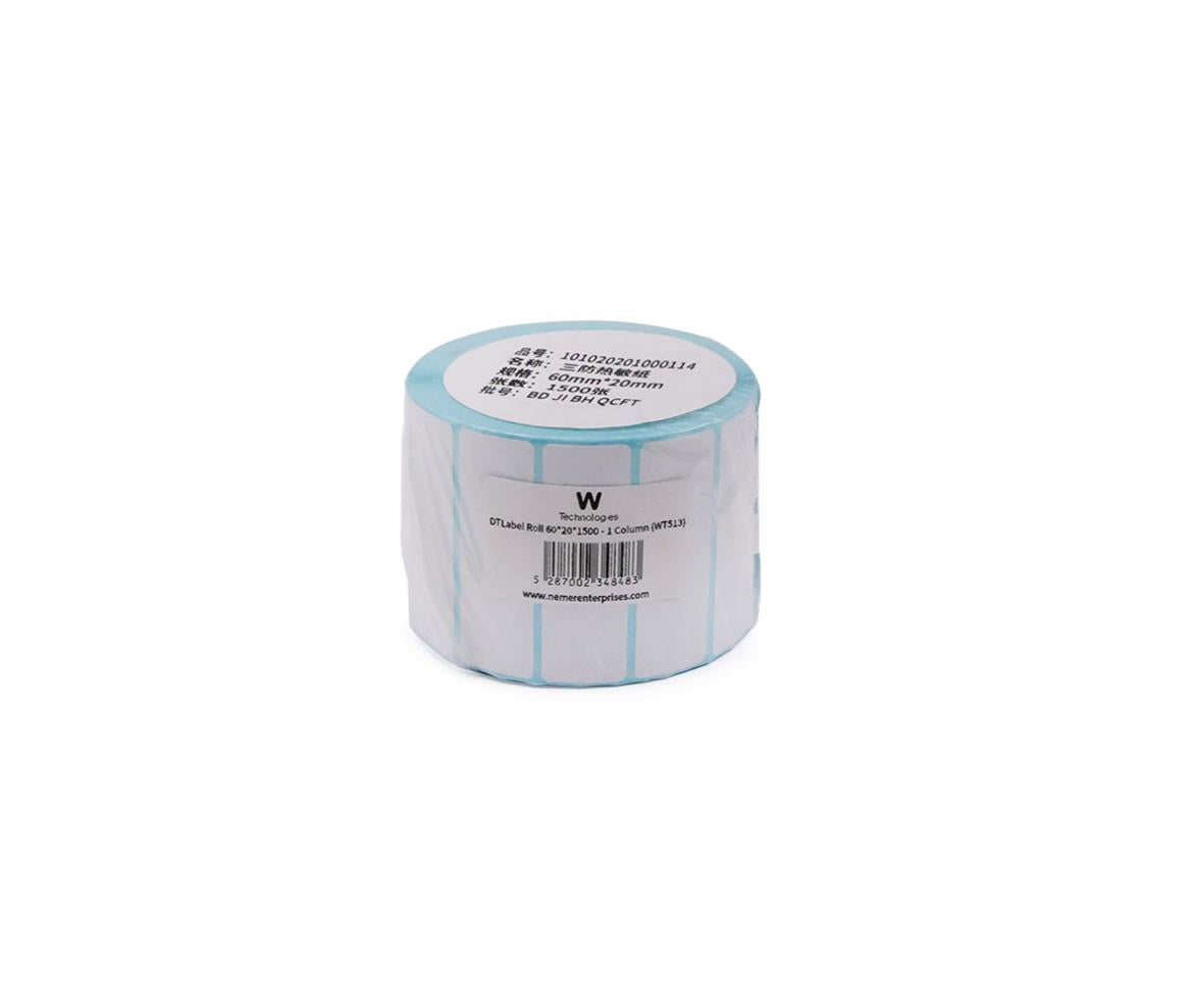 Thermal Label Barcode Printer Sticker 60x20mm 1500 Pcs