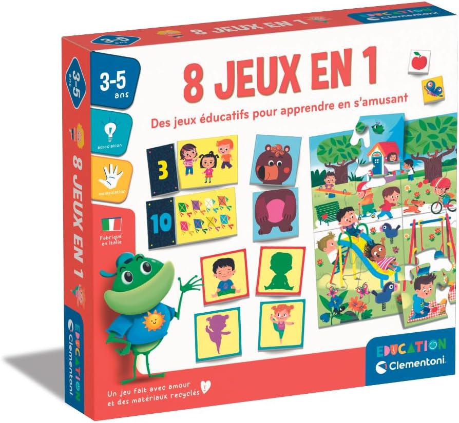 Montessori - 8 Games in 1 Montessori, Letter & Numbers Montessori - 8 Games in 1 Montessori - 8 Games in 1 CLEMENTONI