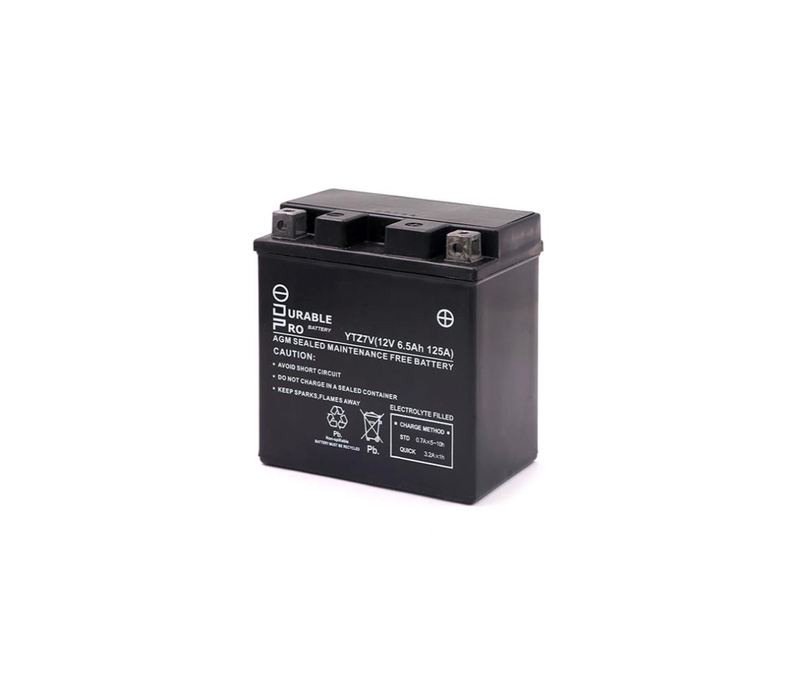 Motorcycle Battery - YTZ7V Durable Pro - 12V 6.5Ah