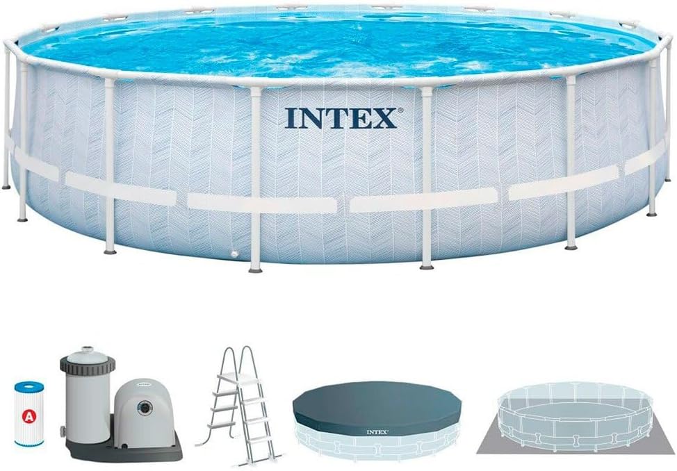 Prisma Frame Chevron Round Pool with Filter Pump home pool Prisma Frame Chevron Round Pool with Filter Pump Prisma Frame Chevron Round Pool with Filter Pump Intex