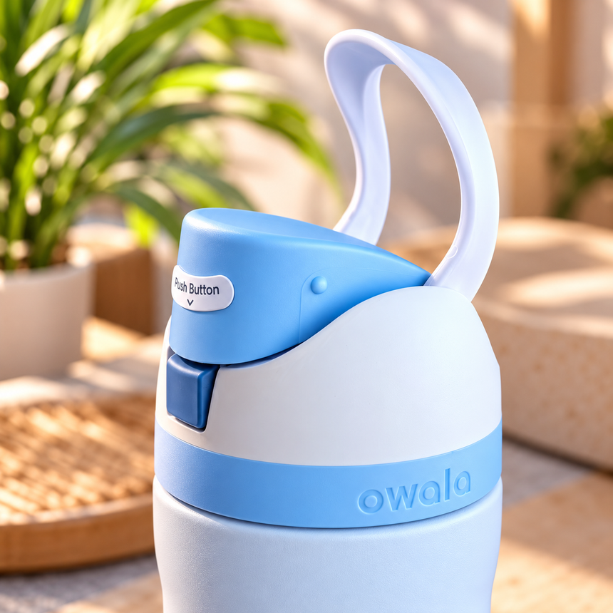Owala Stainless Steel FreeSip Water Bottle Blue Sky