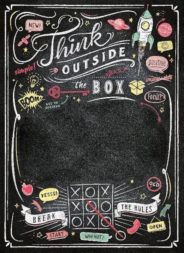 Blackboard Puzzle - Think Outside The Box - 1000 Pieces adults puzzle Blackboard Puzzle - Think Outside The Box - 1000 Pieces Blackboard Puzzle - Think Outside The Box - 1000 Pieces CLEMENTONI