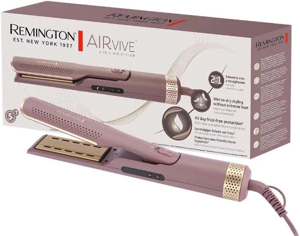 AirVive Airstyler Wet&Dry Ionic Anti-Frizz LED Display Hair Straighteners AirVive Airstyler Wet&Dry Ionic Anti-Frizz LED Display AirVive Airstyler Wet&Dry Ionic Anti-Frizz LED Display Remington
