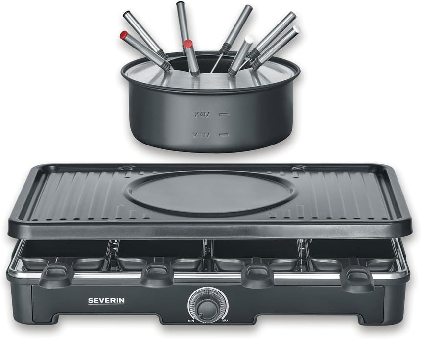 Raclette-Fondue Combination 1400W Outlet Raclette-Fondue Combination 1400W Raclette-Fondue Combination 1400W SEVERIN