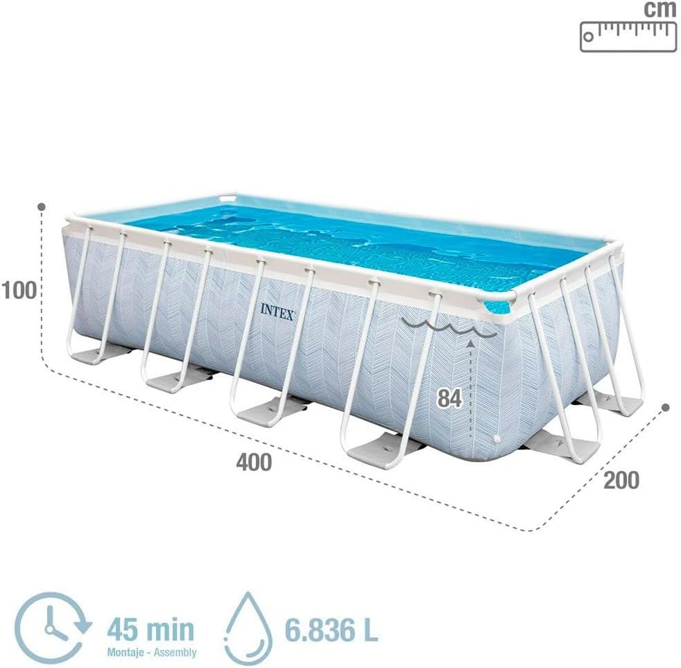Chevron Prism Rectangular Pool Set 400x200x100 cm home pool Chevron Prism Rectangular Pool Set 400x200x100 cm Chevron Prism Rectangular Pool Set 400x200x100 cm Intex