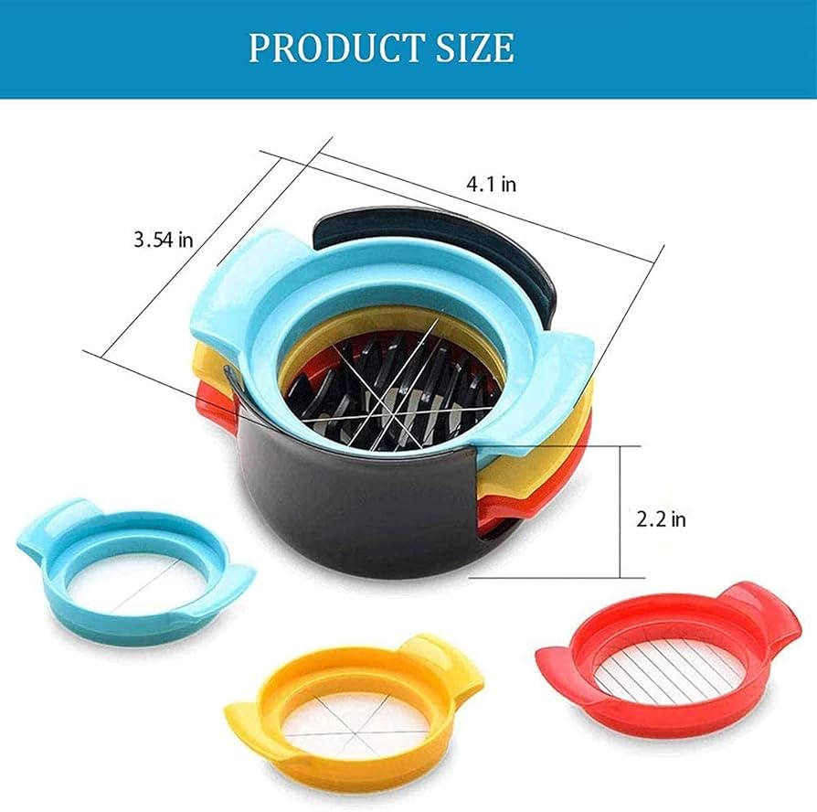 3in1 Egg Slicer Stainless Steel Cutter