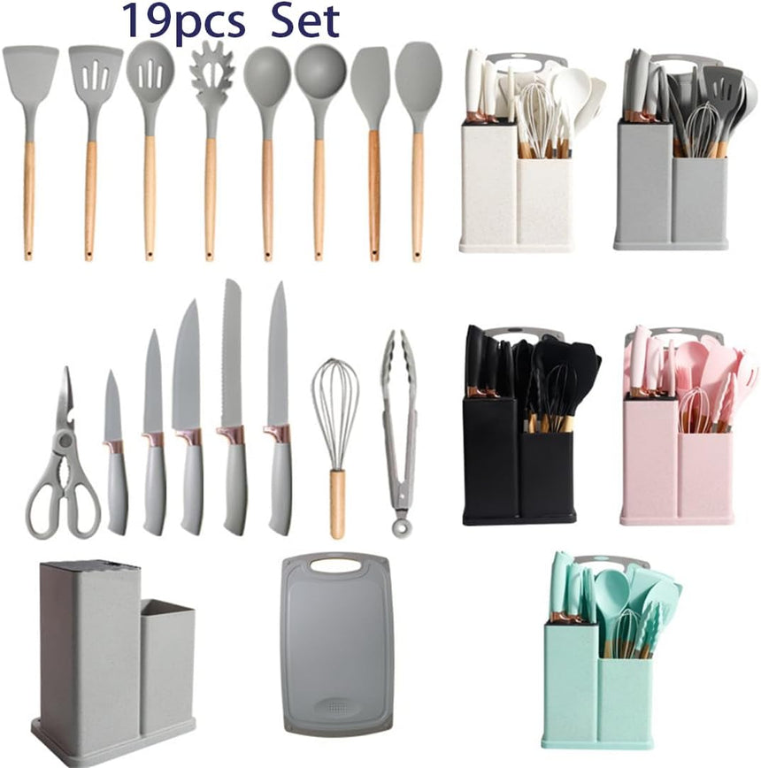 19 Pieces Kitchen Utensil And Knife Set
