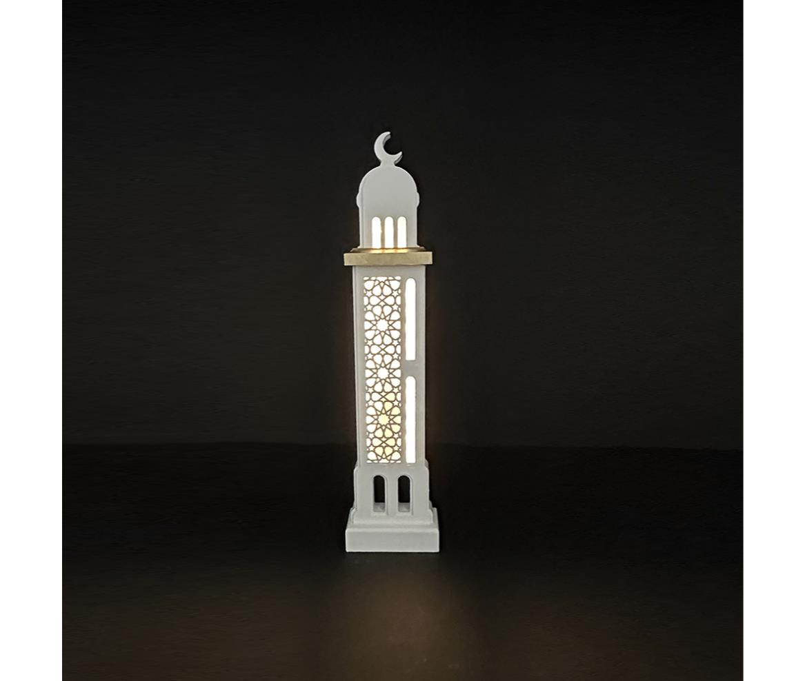 Lantern Fanous Light - Wood - 50 cm - White