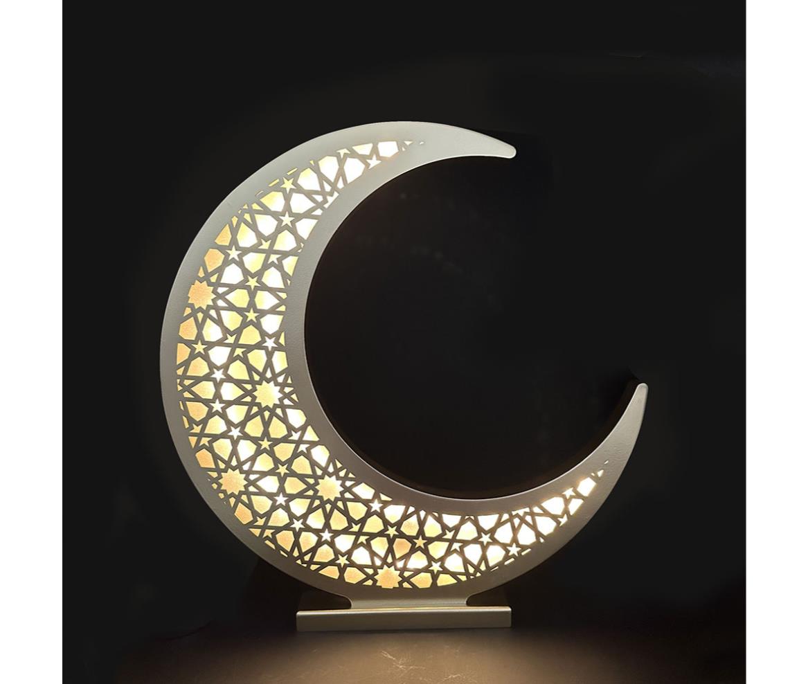 Lantern Fanous Light - Moon + Stand - 55 cm - Gold