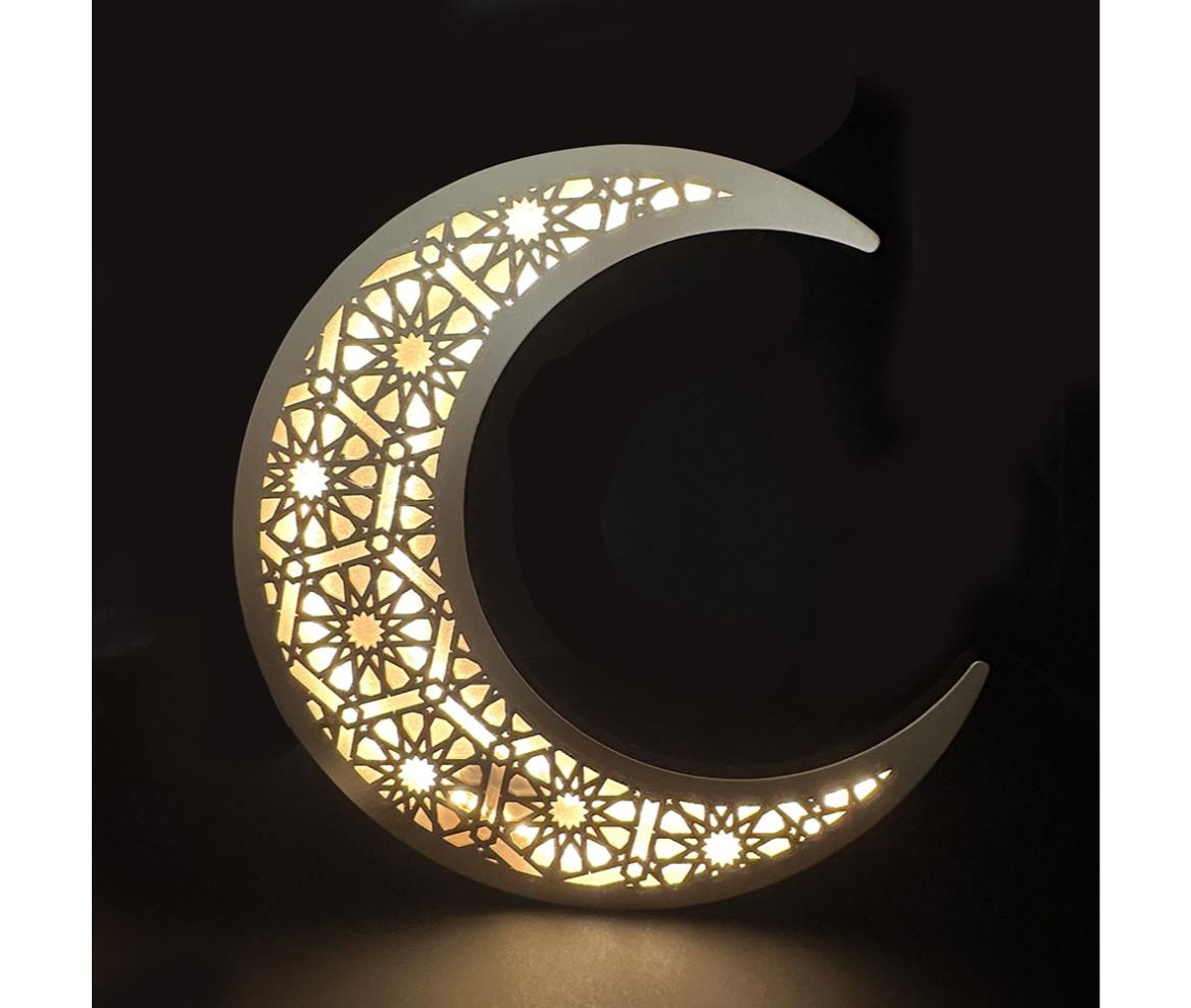 Lantern Fanous Light - Moon - 50 cm - Gold