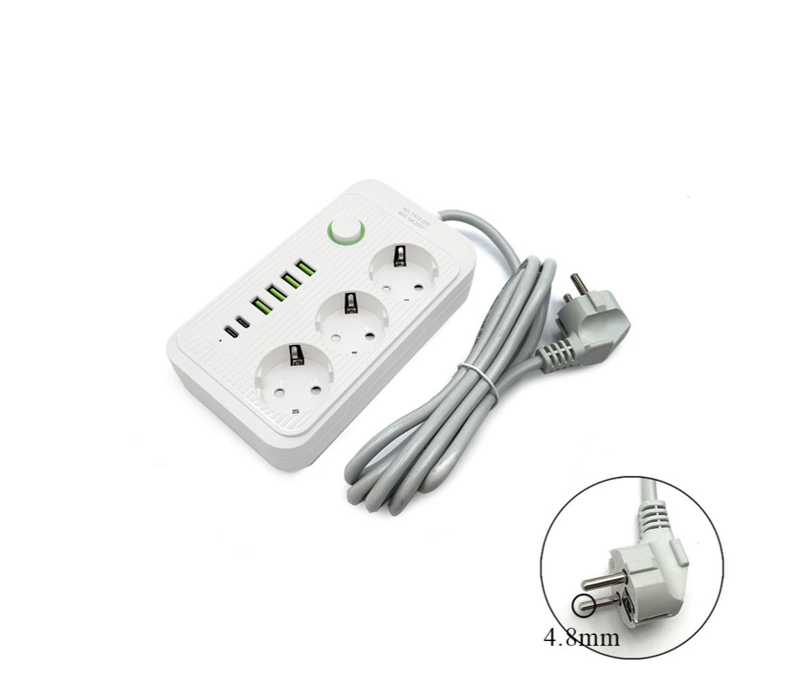 Power Strip 3 Outlet EU 2M USB Type-C
