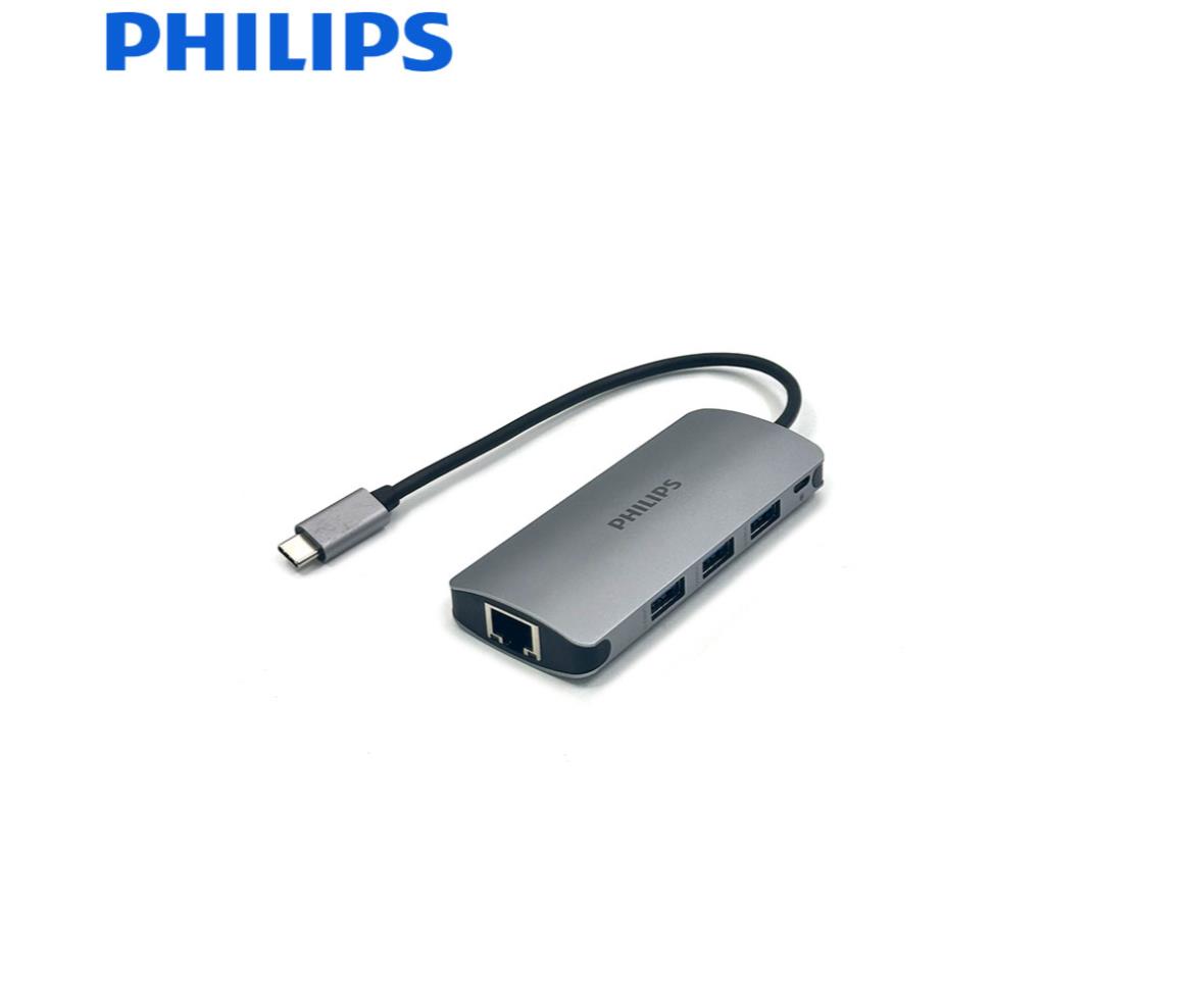 Philips USB-C to Ethernet RJ45+3x USB 3.0+Micro B Adapter
