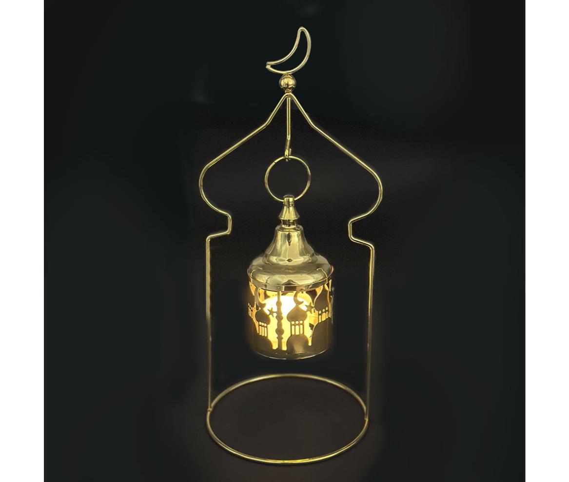 Fanous Light LED - Fanous with Stand - Gold
