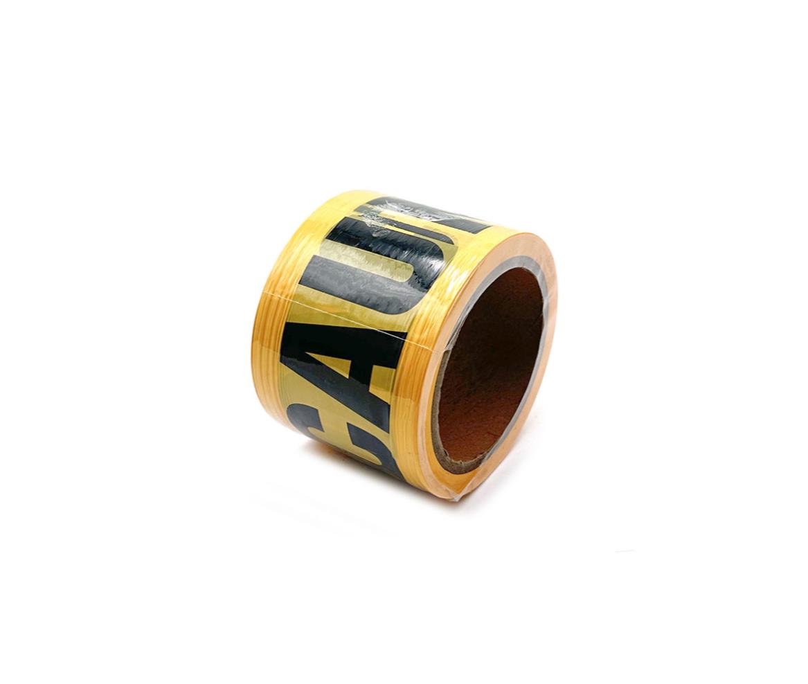Warning Ribbon Caution Yellow Black 100M