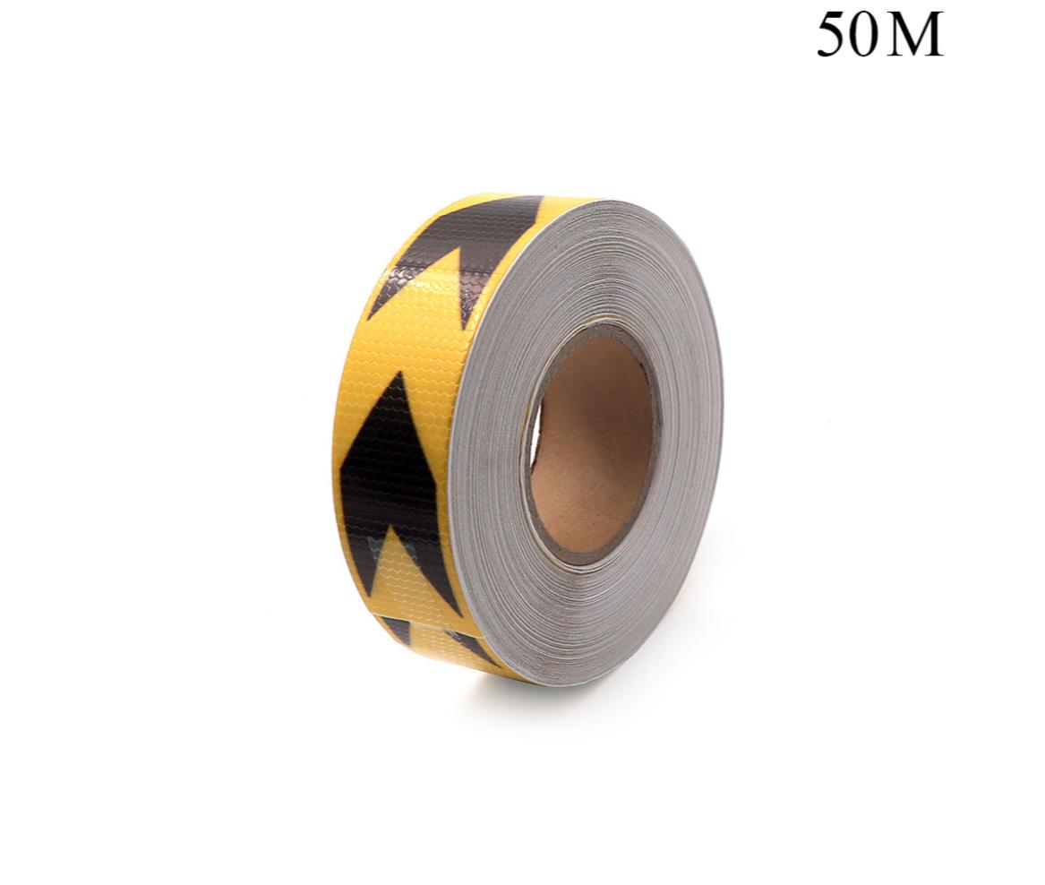 Waterproof Reflective Tape 50mmx25M Yellow-Black Arrow