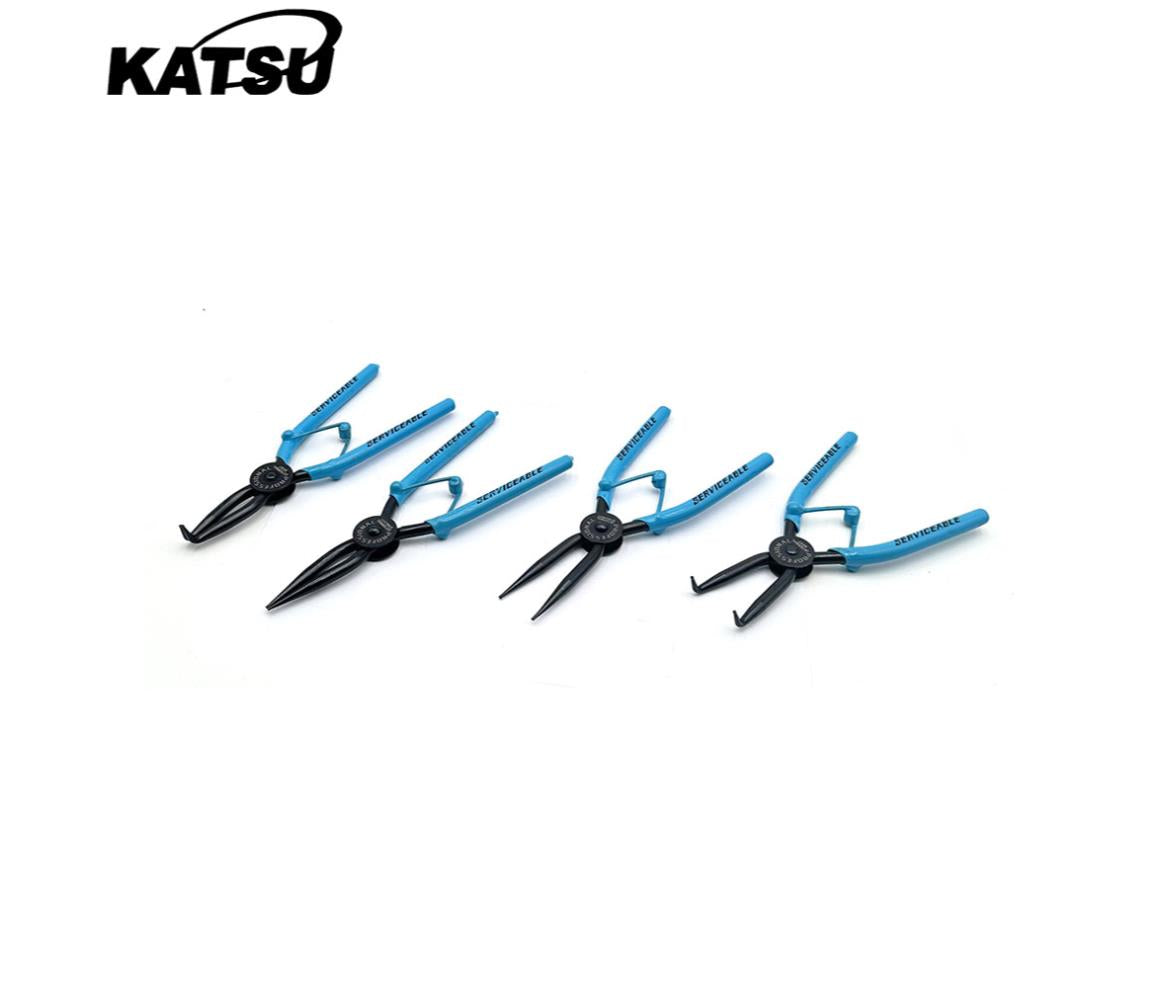 Katsu Internal & External Snap Ring Plier 7" 4pcs