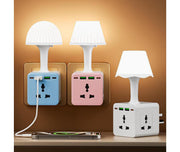 Electric Plug Night Lamp With Socket USB