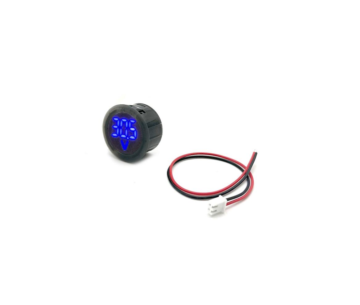 Panel Meter Digital DC Voltage 100V Round Blue