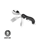 Green Lion 4 in 1 Cutlery Set - Black