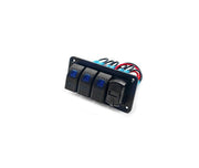 Marine Switch - 3+1 Gang - w/ USB 4.2A - Blue