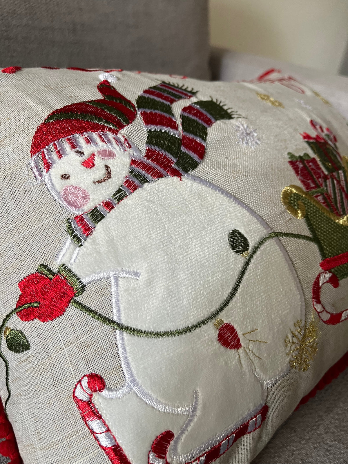 Christmas Snowman Cushion Cover 30x50cm