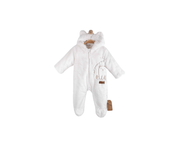 White Puffy Bear Overalls