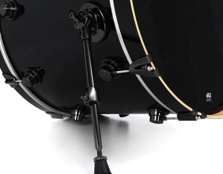 DW Collector's Series Maple Black Ice Finish 5pcs. Shell Drum Set