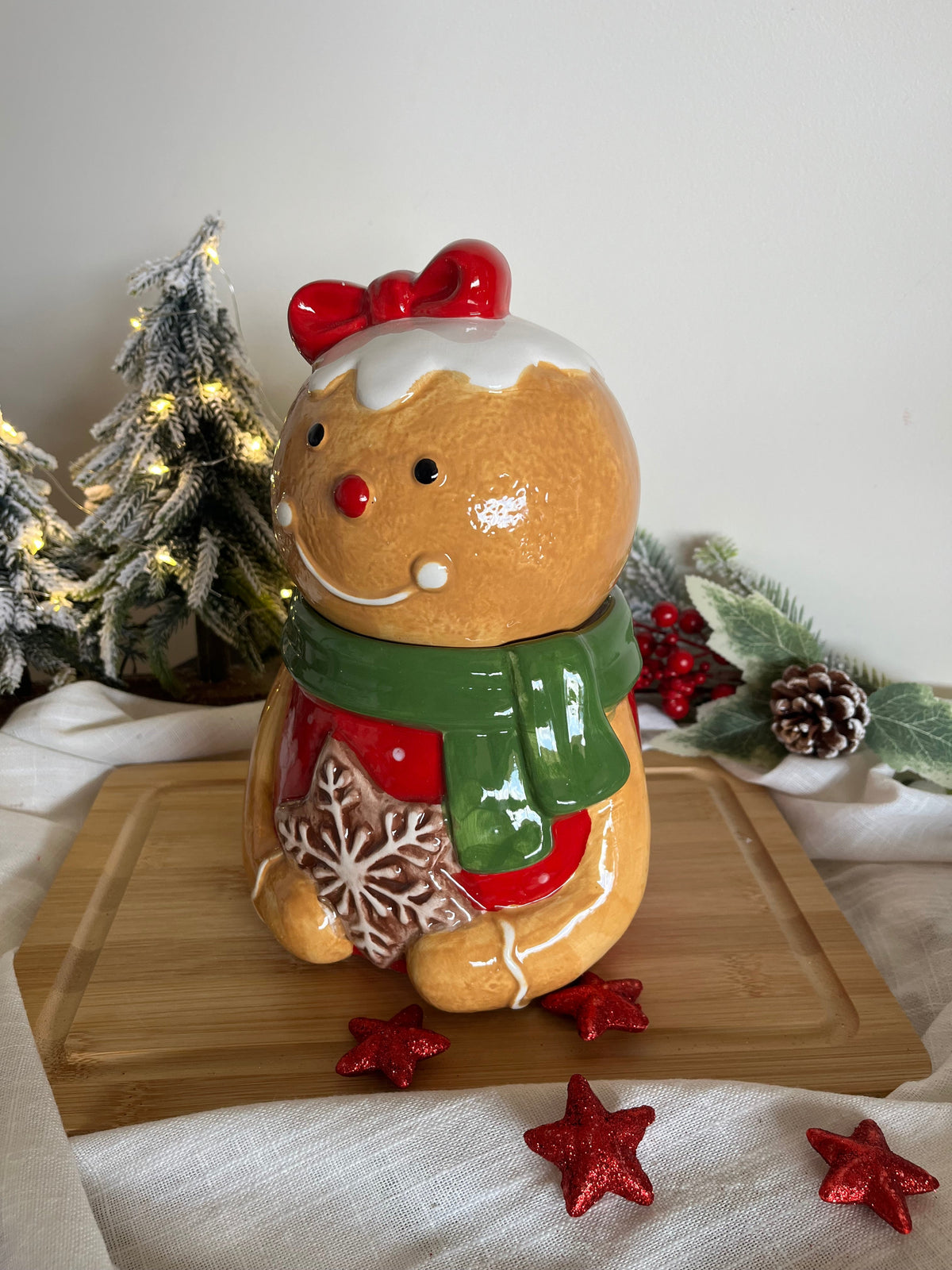 Christmas Gingerbread Container Jar