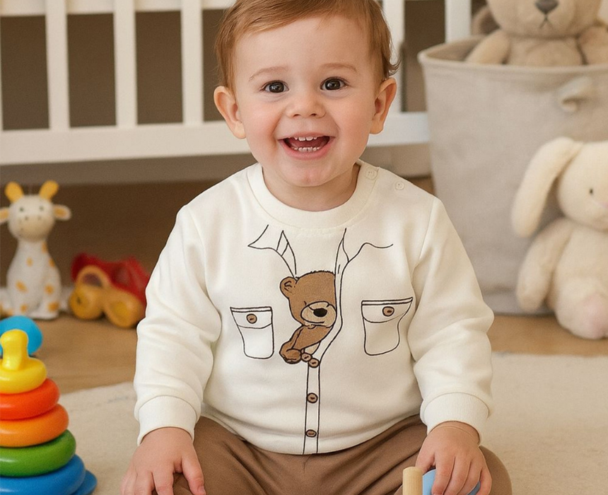 Baby Bear Print Long Sleeve
