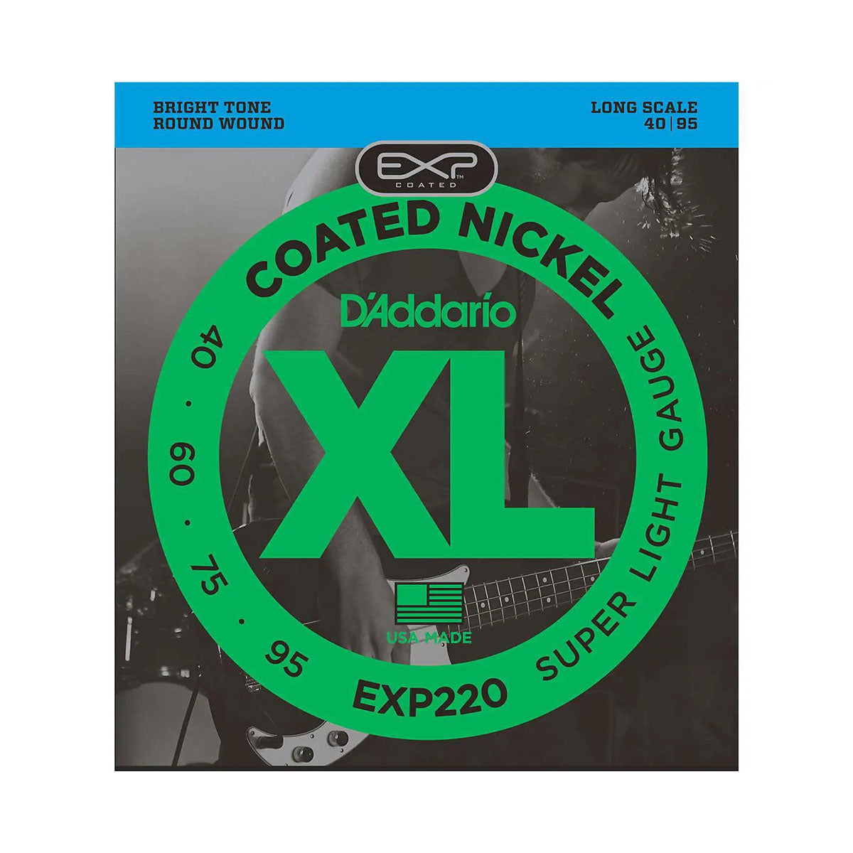 D’Addario EXP220 Coated Long Scale Bass Guitar Strings
