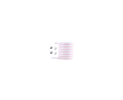 Elastic Shoe Laces White Light Pink Metal Buckle