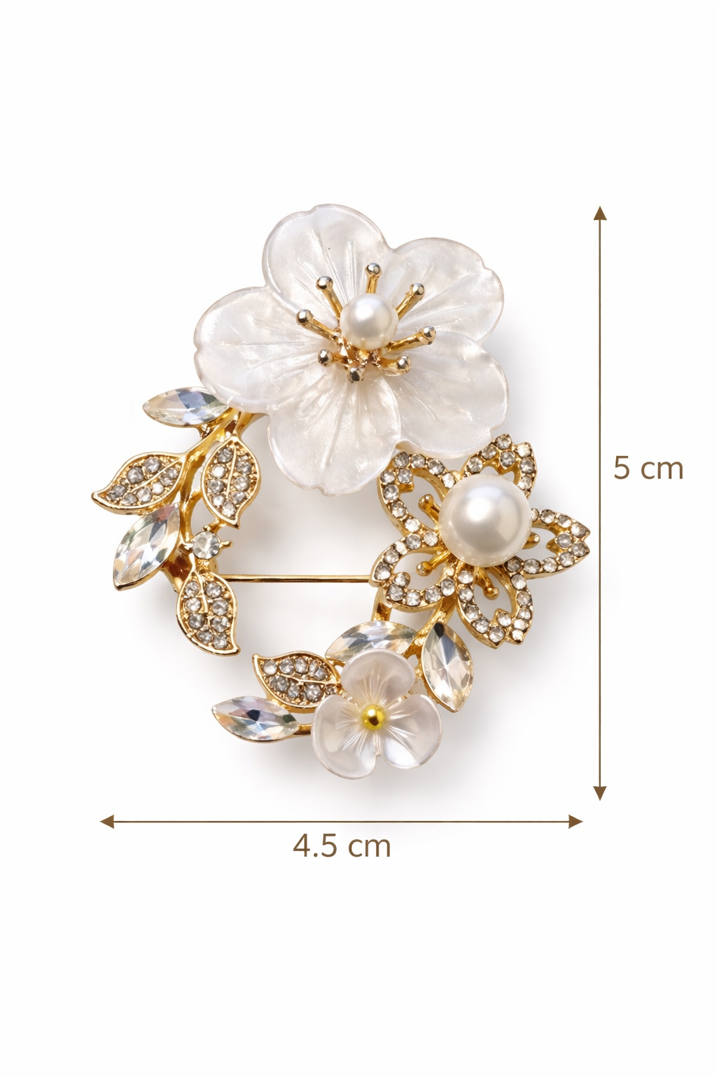 Pearl Floral Wreath Brooch Default Title Petit Détail Lebanon