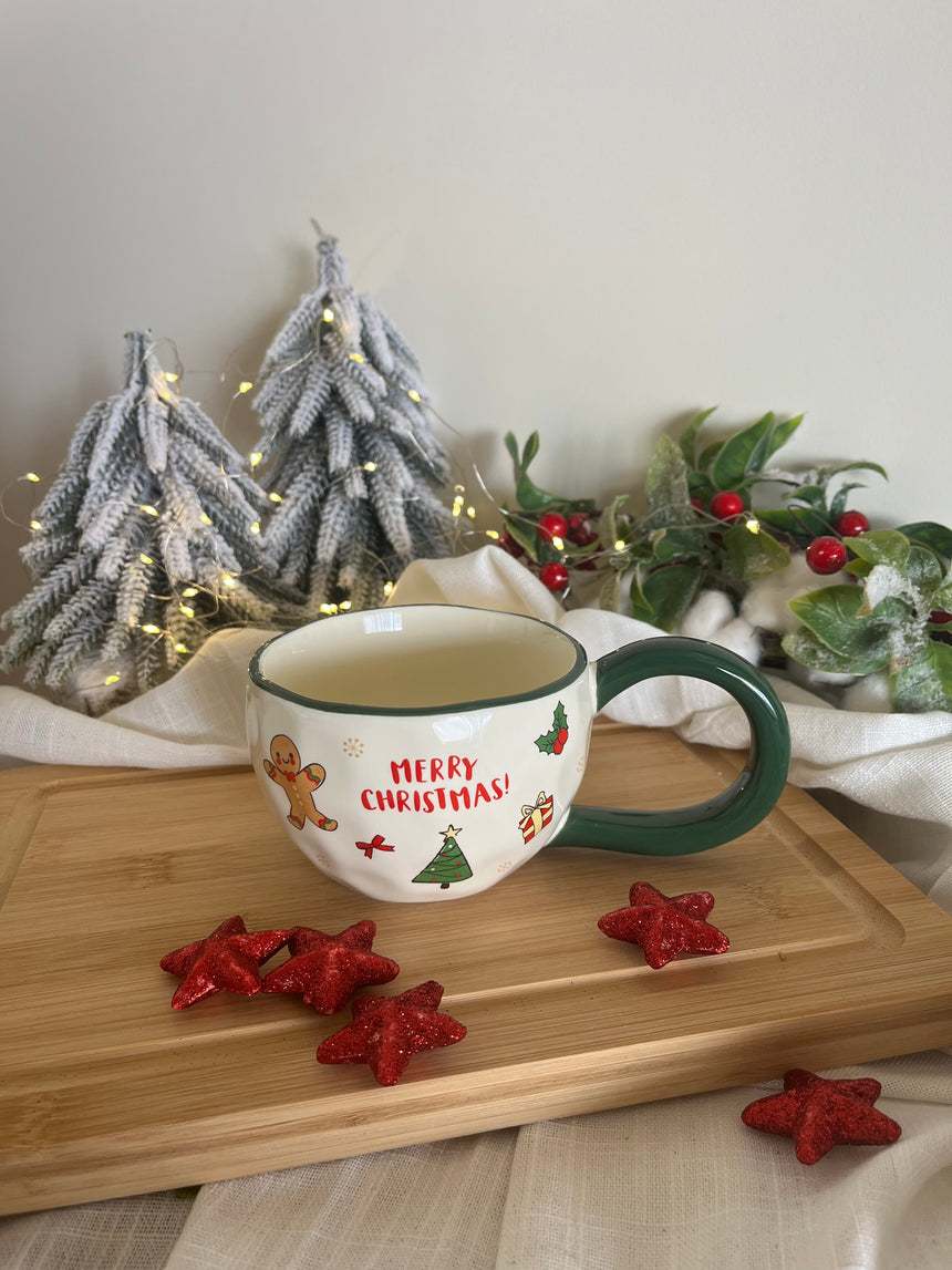 Christmas Big Mug with Wide Handle