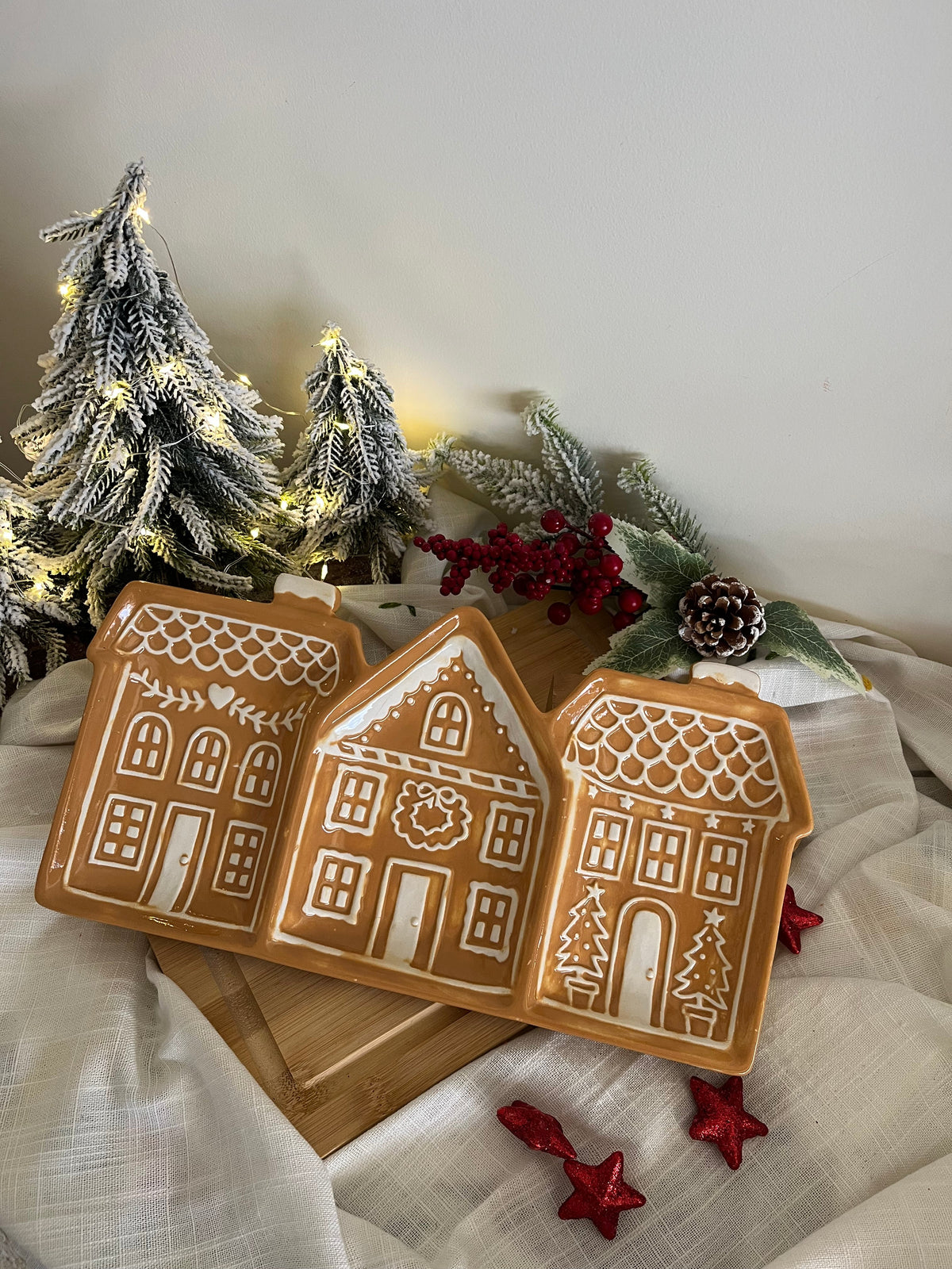 Christmas Gingerbread House Large Plate